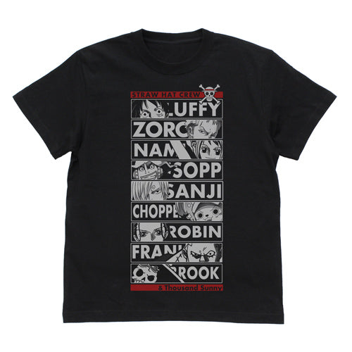 『ワンピース』レヴェリー編 麦わらの一味 Tシャツ BLACK