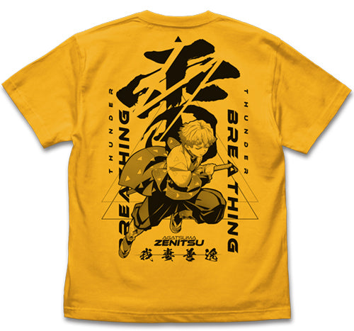 『鬼滅の刃』雷の呼吸 我妻善逸 Tシャツ GOLD