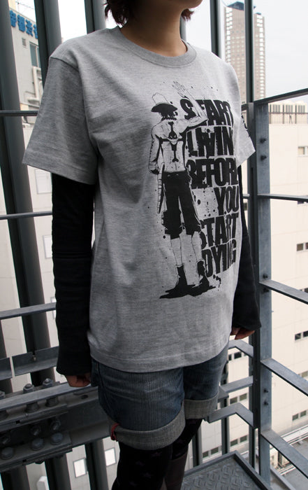 『ワンピース』去り行くエースTシャツ MIX GRAY