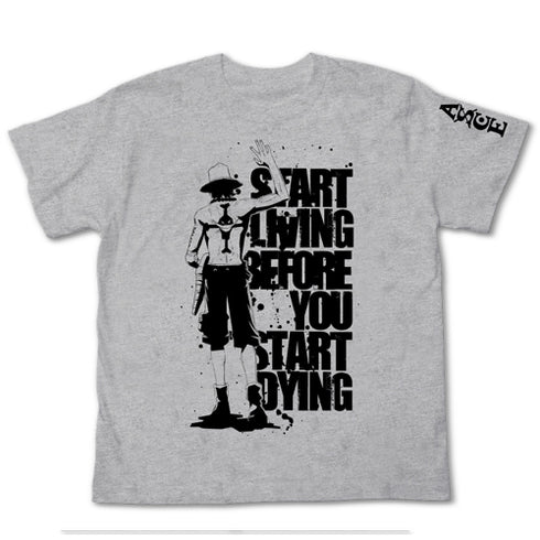 『ワンピース』去り行くエースTシャツ MIX GRAY