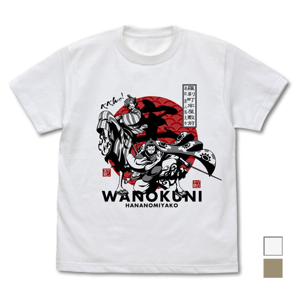 『ワンピース』ゾロ十郎&サン五郎 Tシャツ WHITE