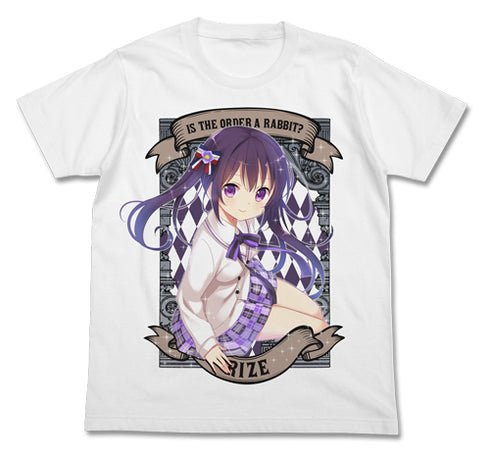 『ご注文はうさぎですか?』リゼフルカラーTシャツ WHITE