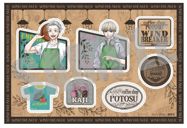 『WIND BREAKER』ステッカー 梅宮一&梶蓮 Coffee shop ver.