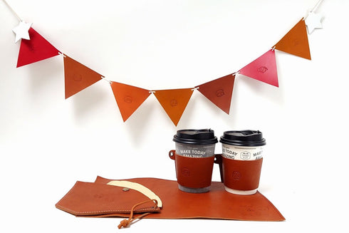 『ゆるキャン△』レザーコーヒーカップスリーブ2個セット