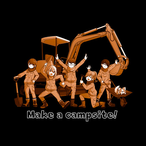 『ゆるキャン△』映画『ゆるキャン△』 Make a campsite! Tシャツ/BLACK