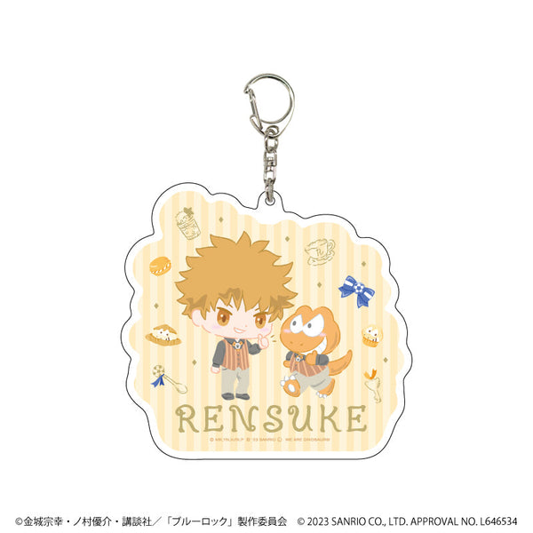 TVアニメ『ブルーロック』×サンリオキャラクターズ デカアクリルキーホルダー 13/國神 錬介×ウィアーダイナソアーズ!(ミニキャライラスト)