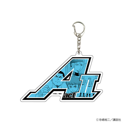 "Diamond no A Act II" Large Acrylic Keychain 05: Mitsufune Okumura, Kaoru Yui, and Shoji Yuki (Official Illustration)