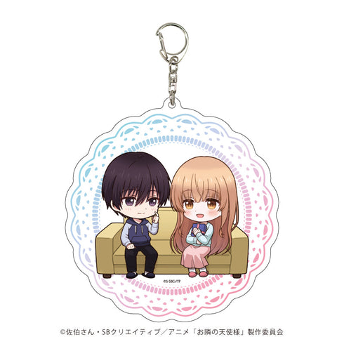 『お隣の天使様にいつの間にか駄目人間にされていた件』デカアクリルキーホルダー 01/お誕生日会ver.(ミニキャライラスト)