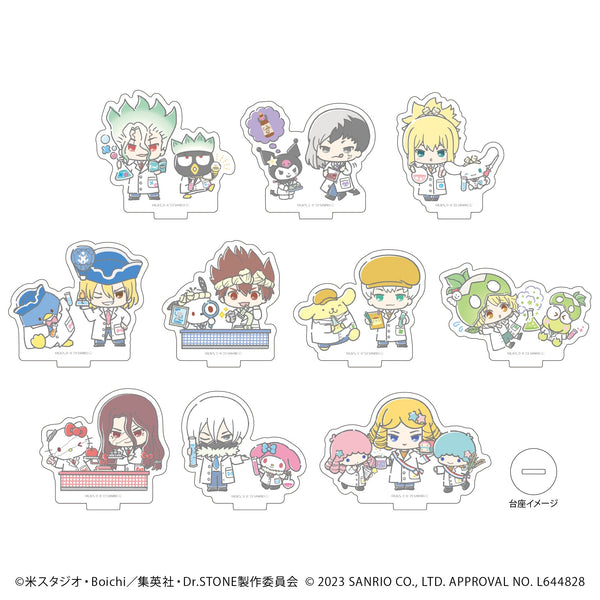 『Dr.STONE×サンリオキャラクターズ』アクリルぷちスタンド 03/白衣 ブラインド(全10種)(ミニキャライラスト)
