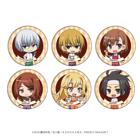 『とある科学の超電磁砲T』缶バッジ 09/カフェver.BOX (全6種)(ミニキャラ)