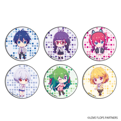 『恋愛フロップス』缶バッジ 01/BOX (全6種)(公式イラスト)