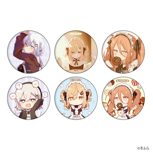 『そふら先生』缶バッジ 01/BOX(全6種)(公式&描き下ろしイラスト)