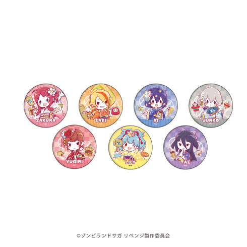 "Zombieland Saga Revenge" Pin Badge 04/Furisode Ver. Box Set (7 Varieties Total) (Graph Art Illustration)