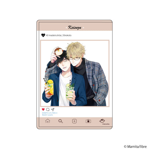 "10 Things to Do Before 40" Character Clear Case 01 / Keiji Tanaka & Suzume Jujo (Official Illustration)