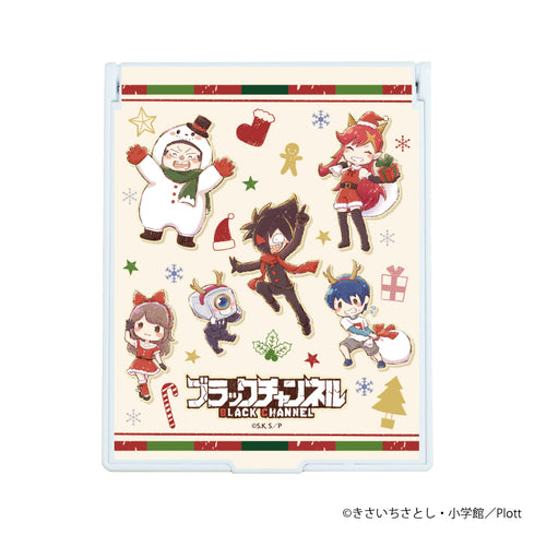 『ブラックチャンネル』デカキャラミラー 01/散りばめデザイン クリスマスver.(グラフアートイラスト)