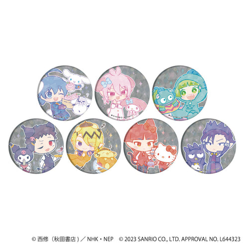 『魔入りました! 入間くん×サンリオキャラクターズ』ホログラム缶バッジ(65mm) 01/ブラインド(全7種)(描き起こしミニキャライラスト)