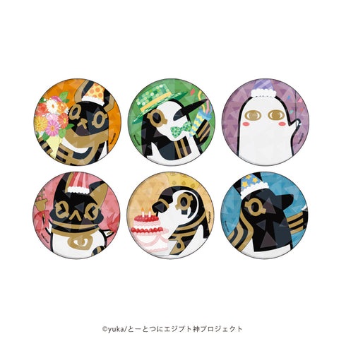 『とーとつにエジプト神2』ホログラム缶バッジ(65mm) 01/BOX(全6種)(描き下ろしイラスト)