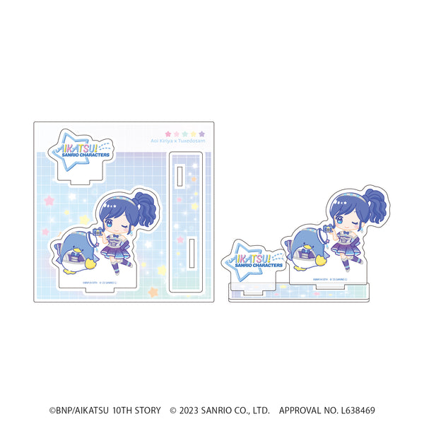 『アイカツ!×サンリオキャラクターズ』アクリルフィギュアプレート 02/霧矢あおい×タキシードサム(ミニキャライラスト)
