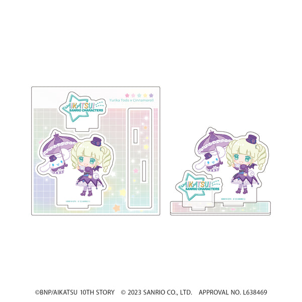『アイカツ!×サンリオキャラクターズ』アクリルフィギュアプレート 05/藤堂ユリカ×シナモロール(ミニキャライラスト)