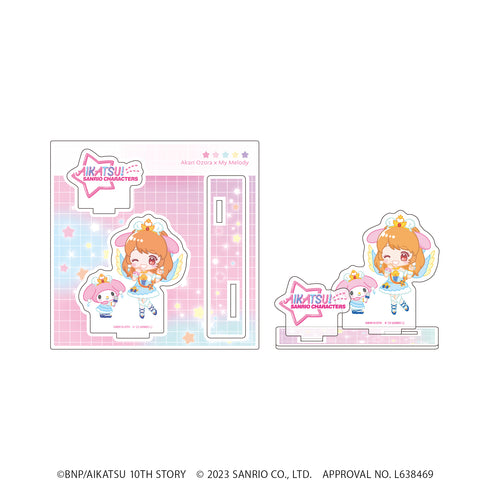 『アイカツ!×サンリオキャラクターズ』アクリルフィギュアプレート 07/大空あかり×マイメロディ(ミニキャライラスト)