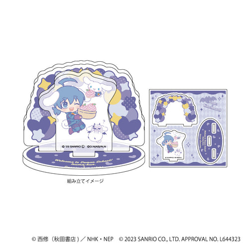 『魔入りました! 入間くん×サンリオキャラクターズ』アクリルフィギュアプレート 01/鈴木入間×シナモロール(描き起こしミニキャライラスト)