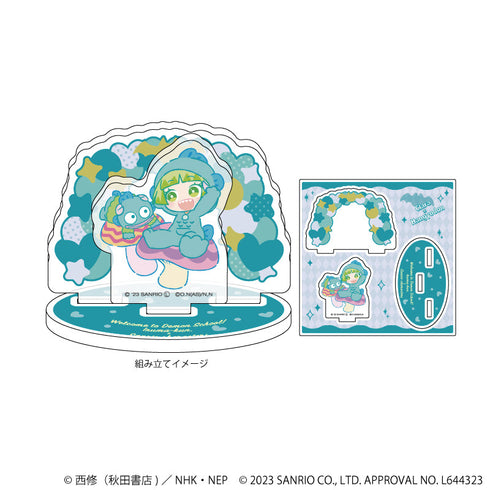 『魔入りました! 入間くん×サンリオキャラクターズ』アクリルフィギュアプレート 03/ウァラク・クララ×ハンギョドン(描き起こしミニキャライラスト)