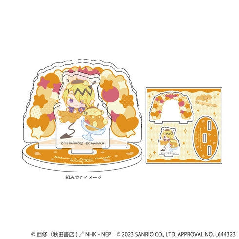 『魔入りました! 入間くん×サンリオキャラクターズ』アクリルフィギュアプレート 05/シャックス・リード×ポムポムプリン(描き起こしミニキャライラスト)