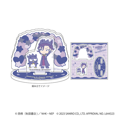 『魔入りました! 入間くん×サンリオキャラクターズ』アクリルフィギュアプレート 07/ナベリウス・カルエゴ×バッドばつ丸(描き起こしミニキャライラスト)