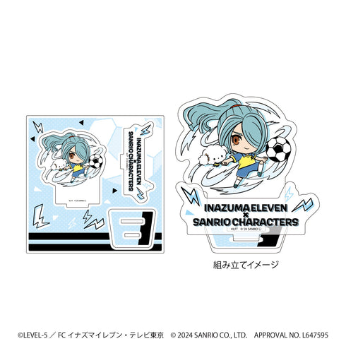 『イナズマイレブン×サンリオキャラクターズ』アクリルスタンドプレート 16/風丸一郎太×こぎみゅん(ミニキャライラスト)