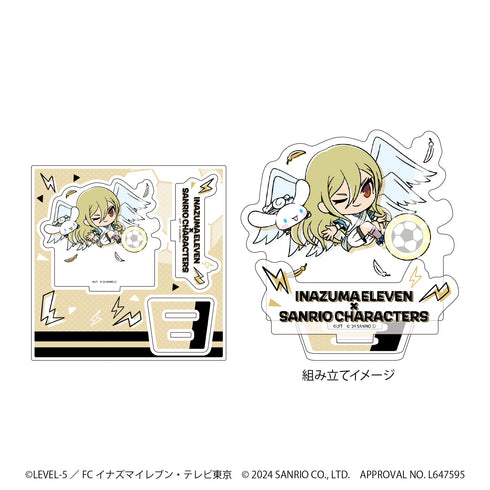 『イナズマイレブン×サンリオキャラクターズ』アクリルスタンドプレート 19/アフロディ×シナモロール(ミニキャライラスト)