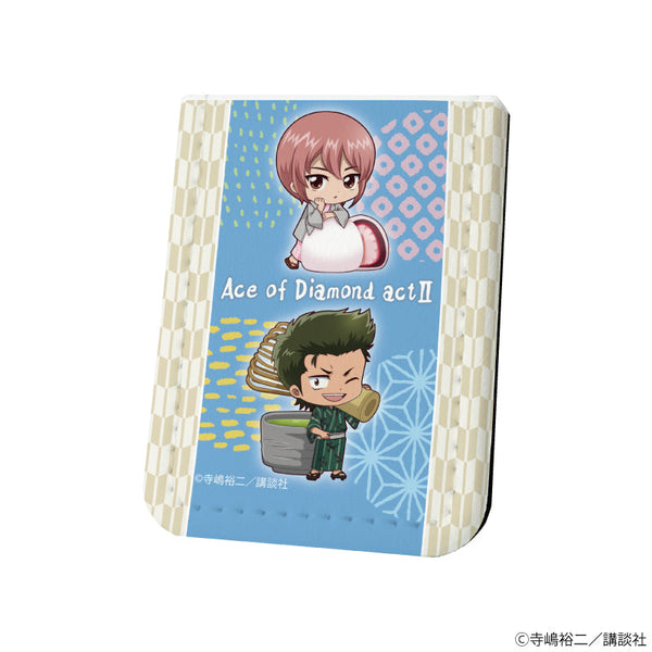 『ダイヤのA actⅡ』レザーフセンブック 05/小湊&倉持 和菓子ver.(ミニキャライラスト)