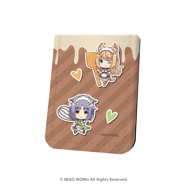 『ネコぱら』レザーフセンブック 02/メイプル&シナモン バレンタインver.(ミニキャライラスト)