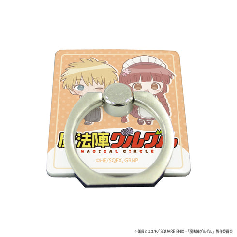 『魔法陣グルグル』スマキャラリング 01/ニケ&ククリ 和カフェver.(ミニキャライラスト)