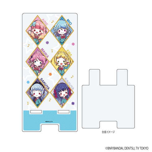 『アイカツフレンズ!&アイカツオンパレード!』スマキャラスタンド 01/あいね&みお&舞花&エマ&さくや&かぐや(グラフアートイラスト)
