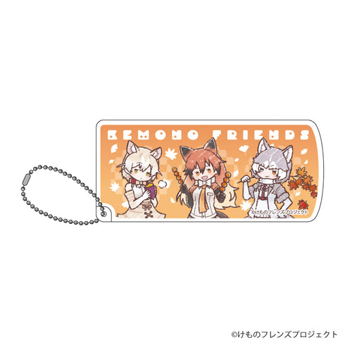 『けものフレンズ』スライド式小物ケース 01/イエネコ&アカギツネ&イエイヌ(雑種) 紅葉ver.(グラフアートイラスト)
