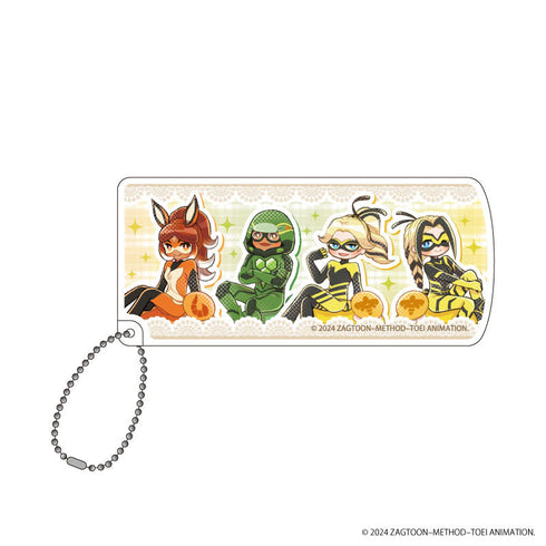 『ミラキュラス レディバグ&シャノワール』スライド式小物ケース 02/リナルージュ&キャラペイス&ヴェスペリア&クイーンビー(POP Artイラスト)