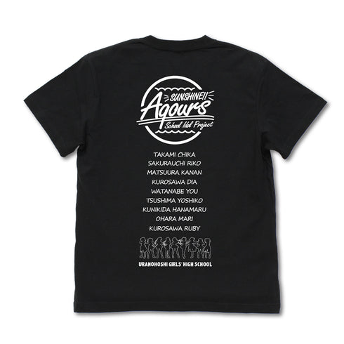『ラブライブ!サンシャイン!! 』Aqours Tシャツ/BLACK