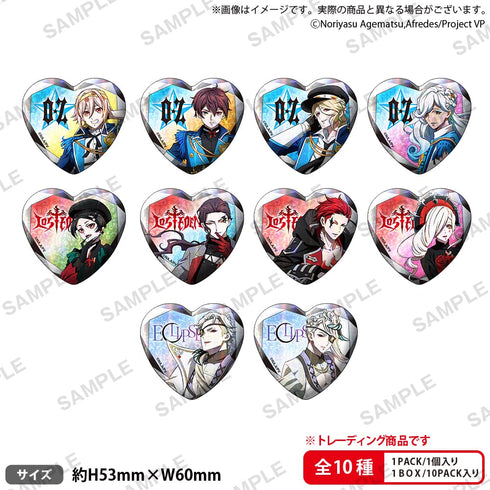 『ヴィジュアルプリズン』トレーディングホログラムハート缶バッジ BOX