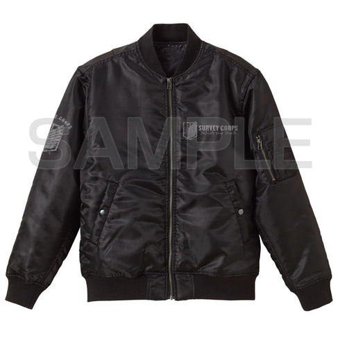 『進撃の巨人』調査兵団 MA-1ジャケット BLACK