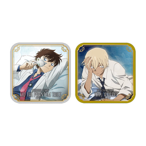 『名探偵コナン』ビジュアルアート缶バッジ 怪盗キッド & 安室透