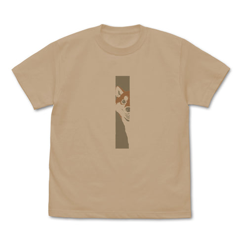 『世界の終わりに柴犬と』石原雄先生デザイン ハルさんチラリ Tシャツ LIGHT BEIGE