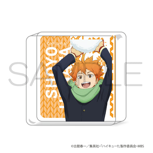"Haikyu!!" Mini Acrylic Block: Snow Play Ver. Shoyo Hinata