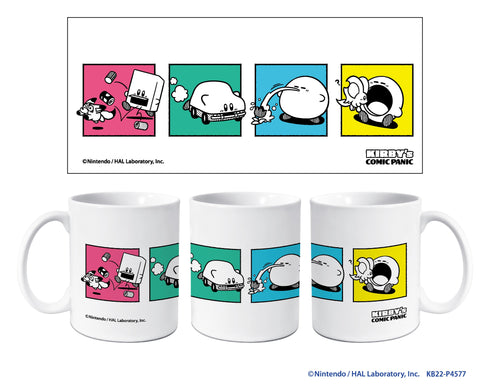 『カービィのコミック・パニック』マグカップ Aほおばりヘンケイ(集合柄)