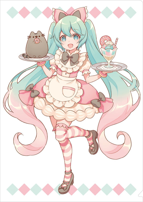 『初音ミク』クリアファイルセット Pusheenコラボ