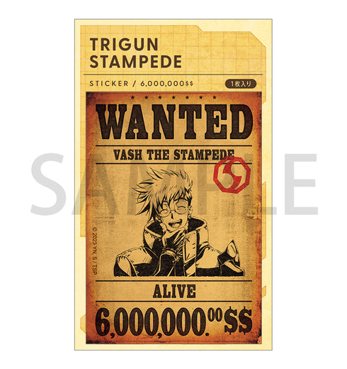 『TRIGUN STAMPEDE』ステッカー/手配書 6000000$$