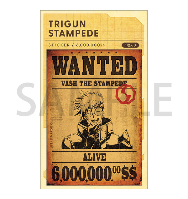 『TRIGUN STAMPEDE』ステッカー/手配書 6000000$$