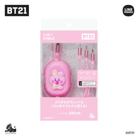 『BT21』3IN1ケーブル JELLY COOKY