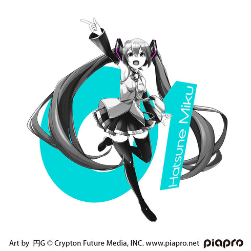 『初音ミク』初音ミク Tシャツ 円G Ver.