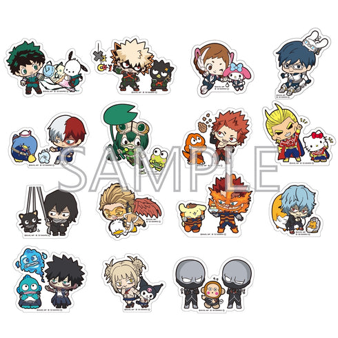 『僕のヒーローアカデミア×サンリオキャラクターズ』貼って剥がせるダイカットステッカーA トゥワイス・おさるのもんきち