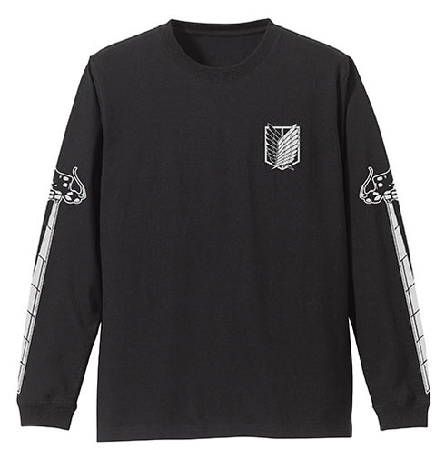『進撃の巨人』調査兵団 袖リブロングスリーブTシャツ